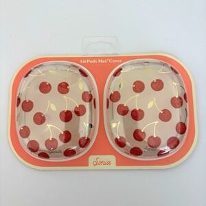 Sonix Clear/Red Cherry Print Cover for Apple AirPods Max